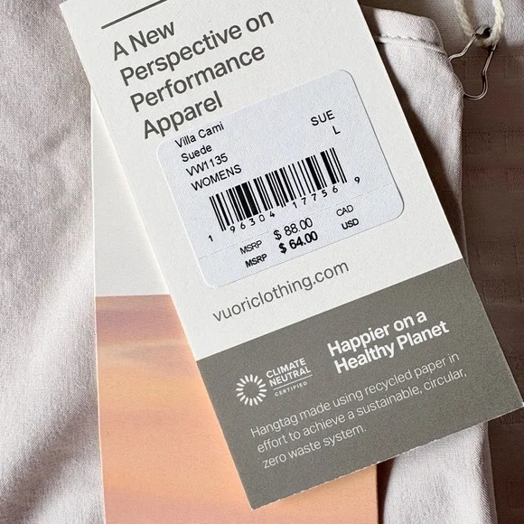 NWT Vuori Villa Cami In Suede - Picture 8 of 13